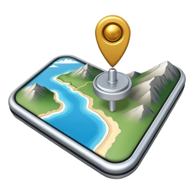 gps locater pin on west coast nz terrain map sticker