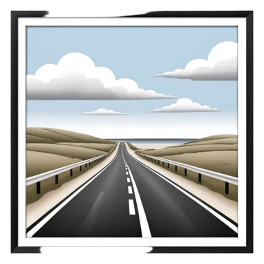 Landesgrenze sylt in schwarz weiß sticker