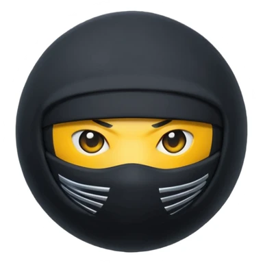 Black fabric Limbless ninja ball sphere sticker