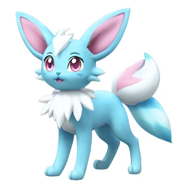 Kawaii Sylveon-Glaceon Full Body sticker