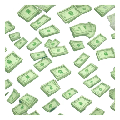 Money floating everywhere  sticker