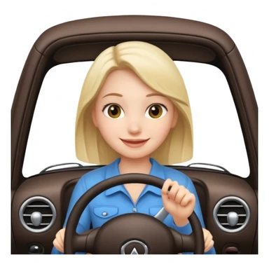 Girl driving car sticker