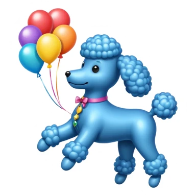 poddle dog shaped flying balloons sticker