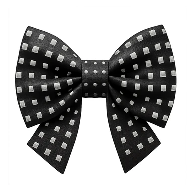 kpop idol bow tie with silver studs, fashionable sticker