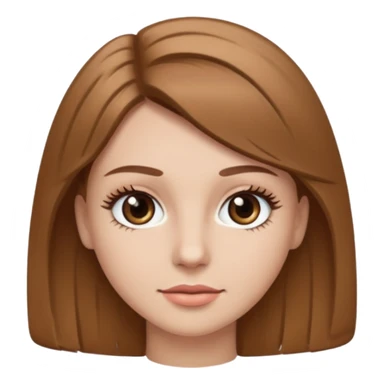 Cheveux un peu plus clair des cils moyen et des sourcils clair sticker