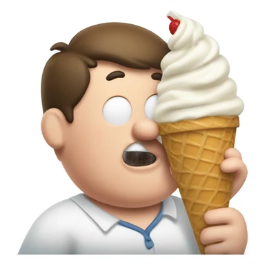 Peter griffin licking a ice cream sticker