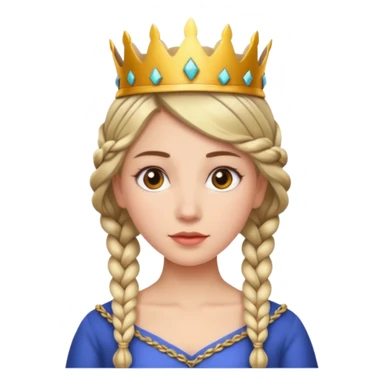 Woman with crown braid sticker