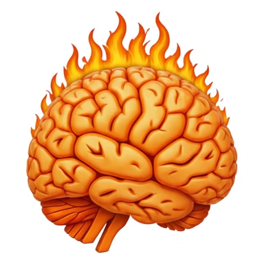 brain in the fire sticker