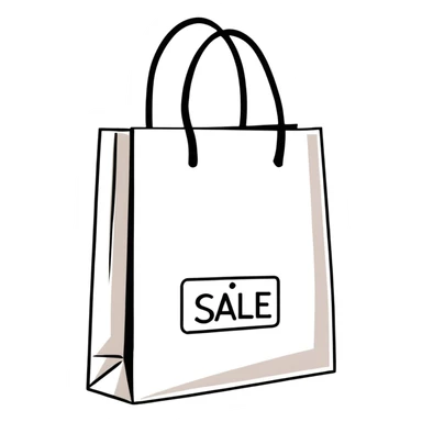 shopping bags with sale tag sticker