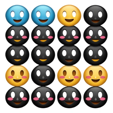 Lost média emojis joyeux noir sticker