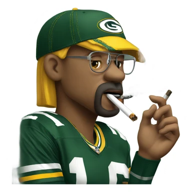 Packers fan smoking cigarette sticker