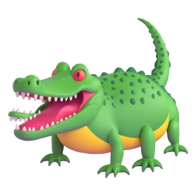 alien crocodile sticker