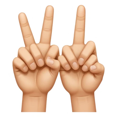 deux mains qui montre 1 ce croise sticker