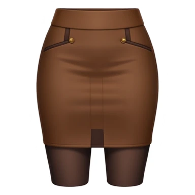 brown tight skirt emoji sticker