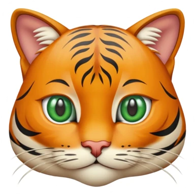 Un chat tigré poil long avec des yeux verts sticker