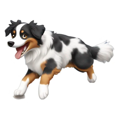 australian shepherd dog jumping anvil sticker