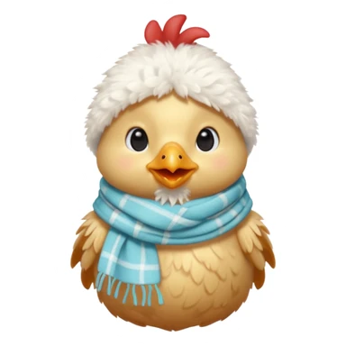 cute small chicken with scarf sticker