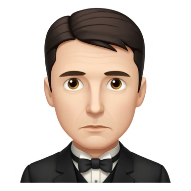 Nikolai Tesla, pensive sticker