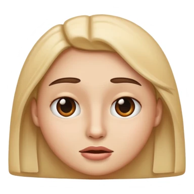 Side eyes and straight mouth sticker