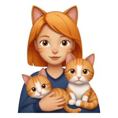 person with cat on shoulder  sticker