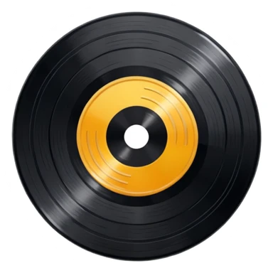 a black vinyl record sticker