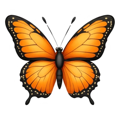 an orange butterfly sticker