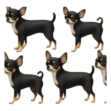Two chihuahuas black and yellow walking sticker