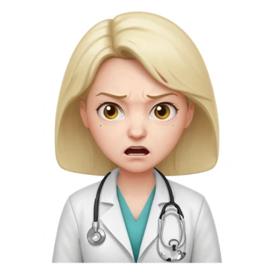 Angry Female Doctor  sticker
