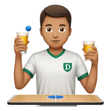 Guy playing beer game dartmouth sticker