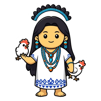 Israeli shaman raising chickens sticker
