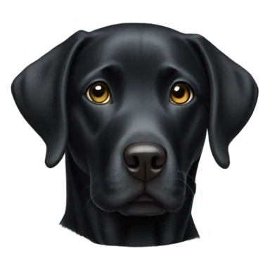 Black dog Labrador sticker