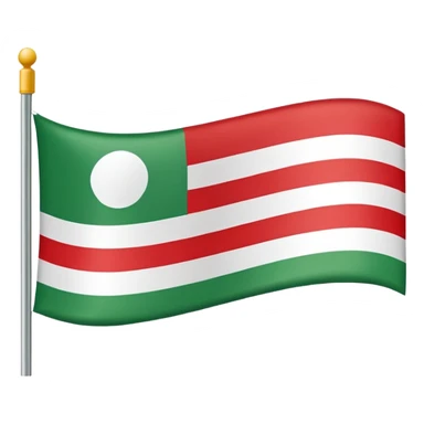 I want a green flag on one side, red in the middle, and white between the green and red. sticker