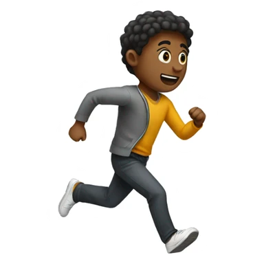 Someone running from physics sticker