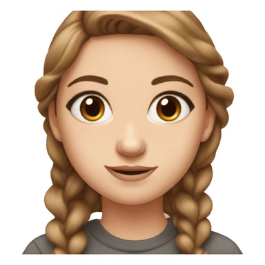 White girl, brown hair, February birthday ￼ sticker