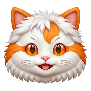 cute kitty emoji with a happy face sticker