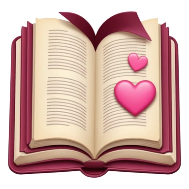 Bordo Open book in a girly style sticker