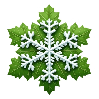 Snowflake and mulberry leaf sticker
