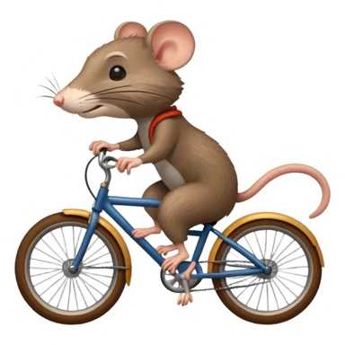 rat on bike sticker