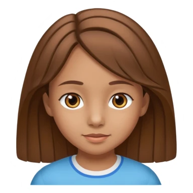 Une fille qui s’appelle Angèle aux cheveux marrons de neuf ans, qui adore les Capi, barra et aux yeux gris sticker