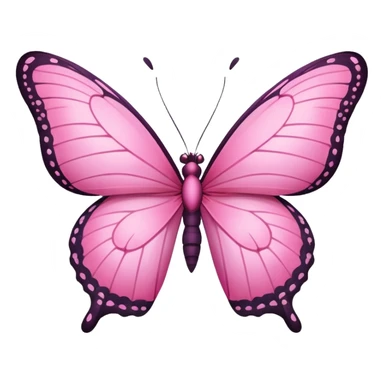 Pink butterfly emoji sticker