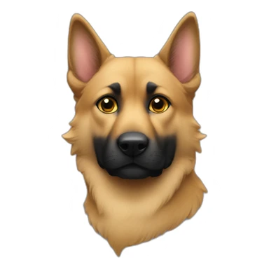 Un chat noir, un berger allemand sticker