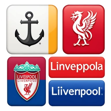 Real, Barcelona and liverpool logos in the shopping card  sticker