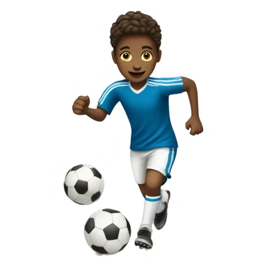 teenager play soccer sticker