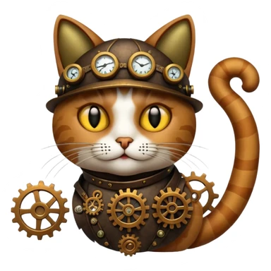 Cat steempank sticker