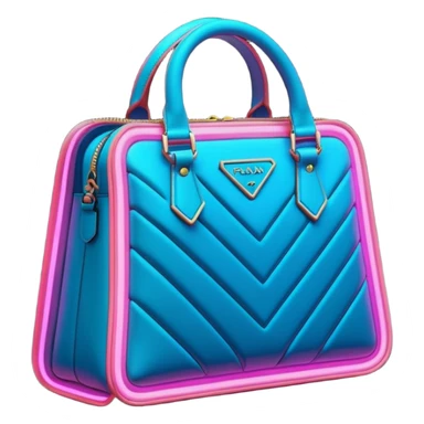 Prada neon cyberpunk style bag  sticker
