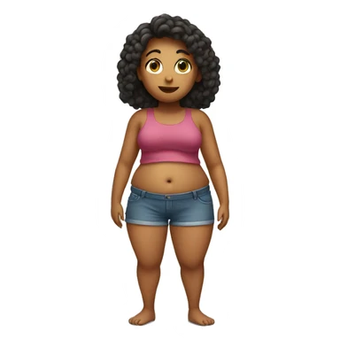 girl with big belly sticker