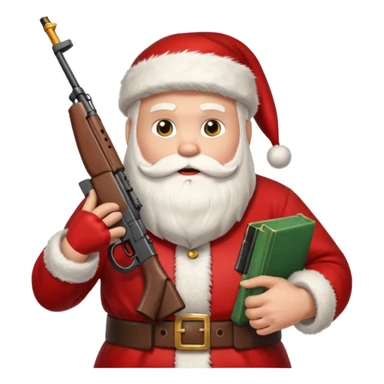 Santa with an AK sticker