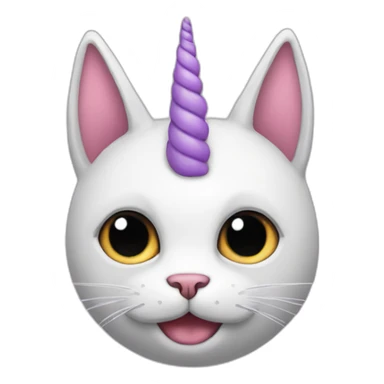 cat unicorn with horn sticker