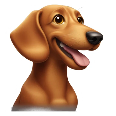 wired haired ginger sausage dog smiling  sticker