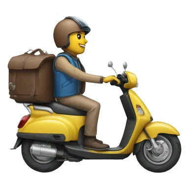 mec de 1 mètres 95 qui est sur son scooter  sticker